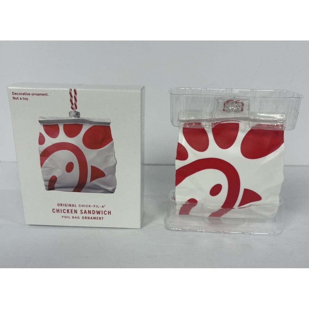 Chick-fil-A Original Chicken Sandwich Foil Bag Ornament 2024 Holiday
